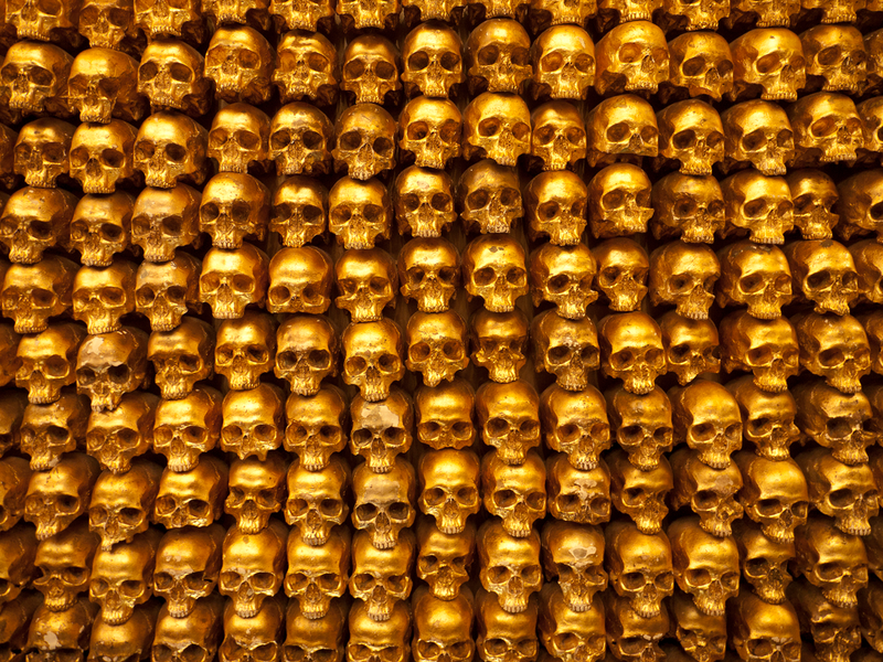 Illustration for article titled These Buildings Are Made with Skulls and Bones